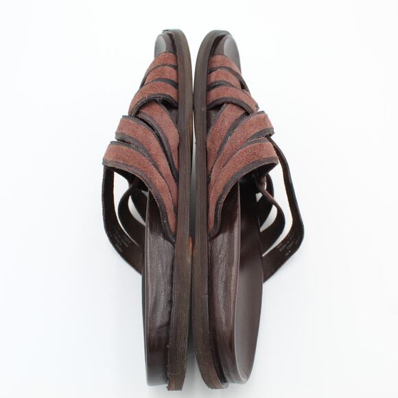 Cole Haan Sandals Mens 8 Brown Suede Leather Slide Slip On Comfort Shoe Resort - Picture 5 of 7